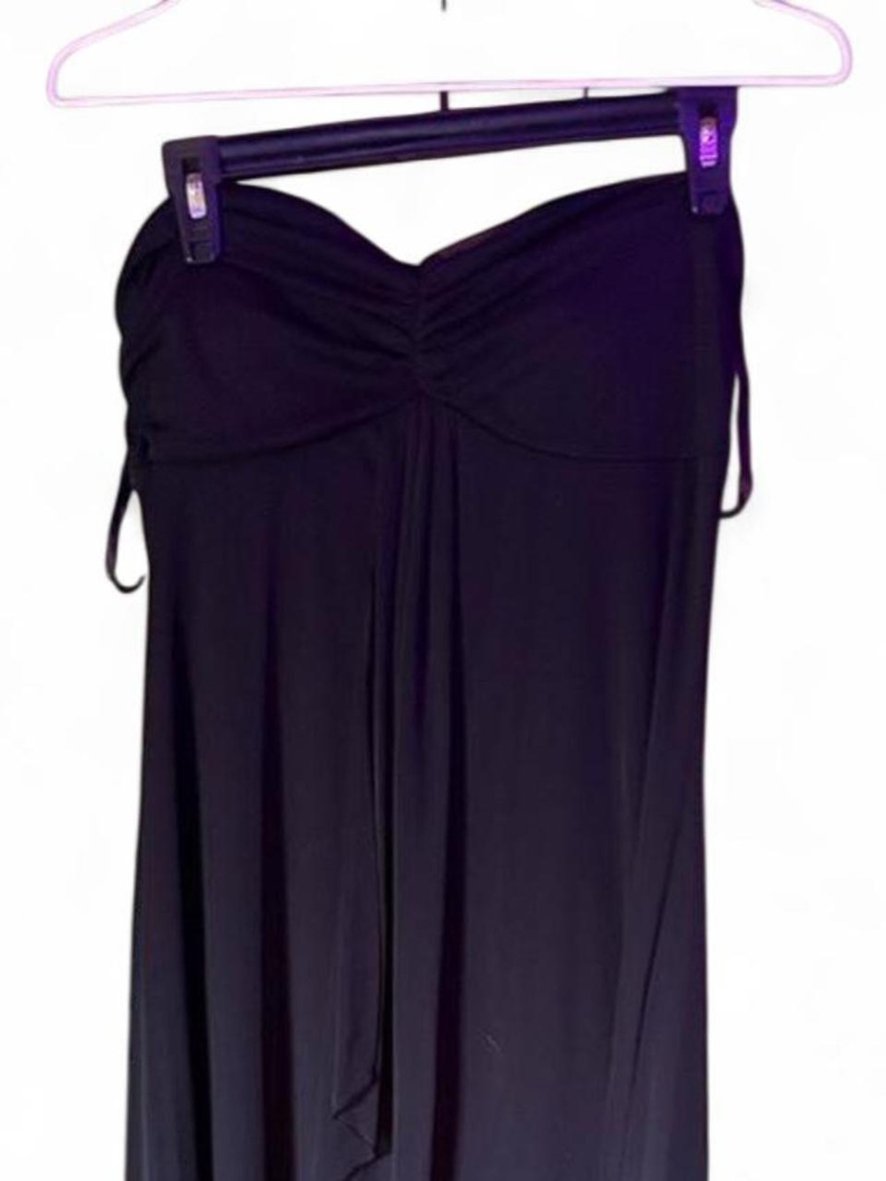 Studio Strapless Black Maxi Dress with Ruched Bodice